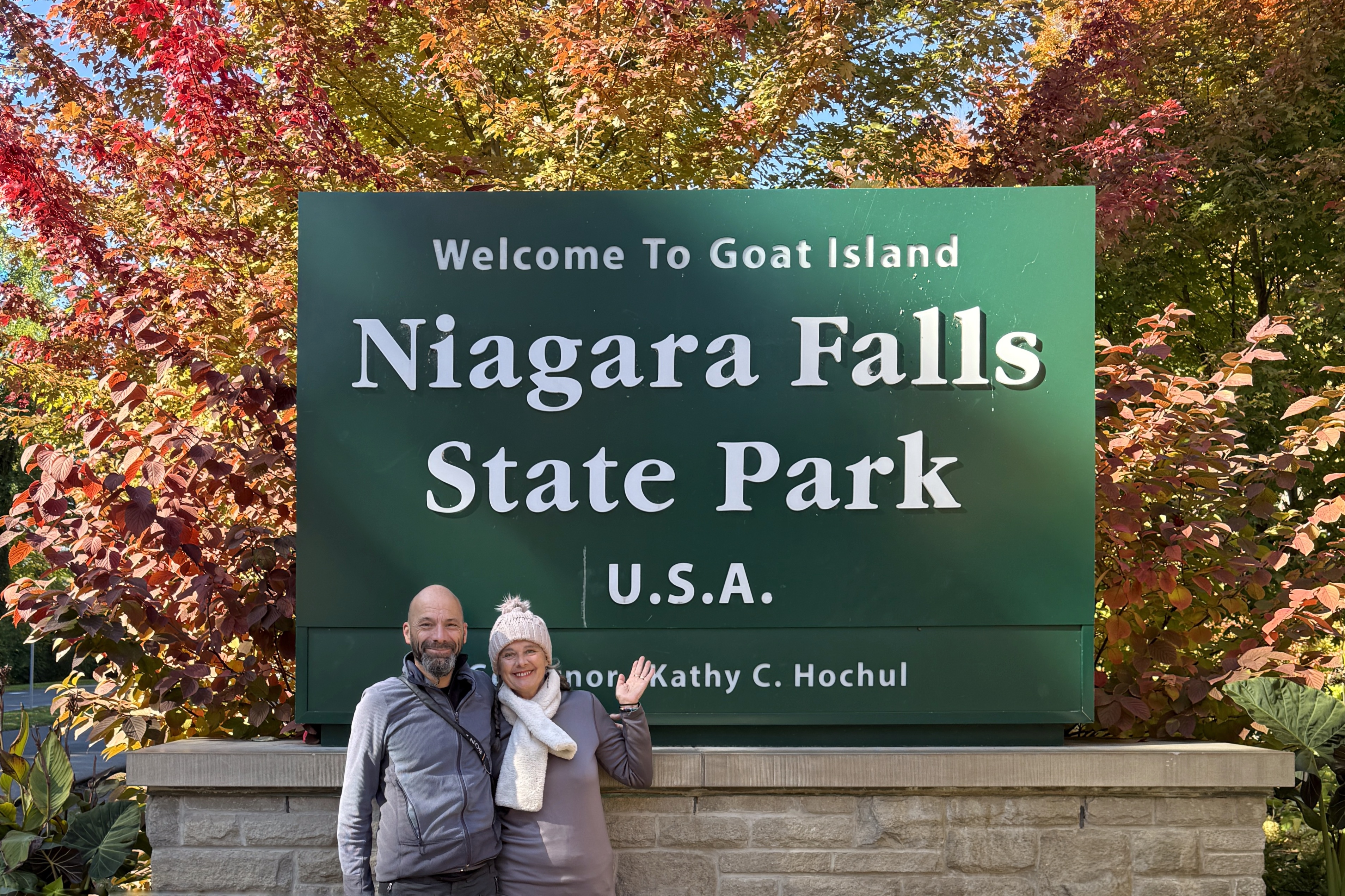 Isa et Manu au Niagara Falls State Park